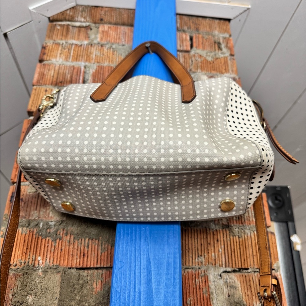 NEW Fossil Sydney Satchel Polka Dot Bag - Picture 10 of 13